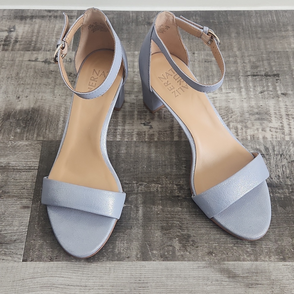 Naturalizer Lavender Block Heel Ankle-Strap Sandals